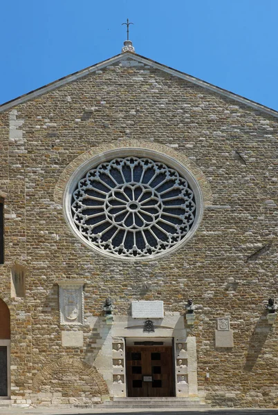 Szent Justus Katedrális Bejárata Martire Ban Trieszt Olaszország — Stock Fotó