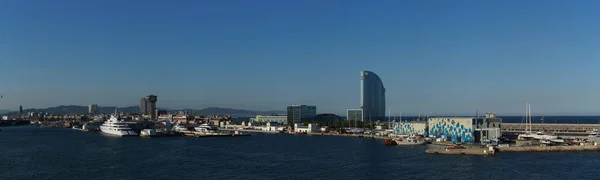 Πανοραμική Θέα Της Βαρκελώνης Από Λιμάνι Ισπανία — Φωτογραφία Αρχείου