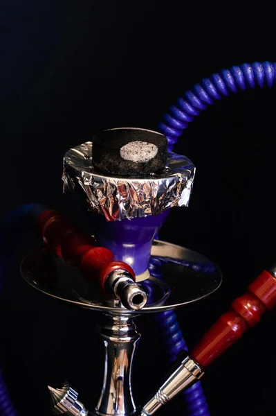 Closeup Shot Hookah Black Background — Stock Photo, Image