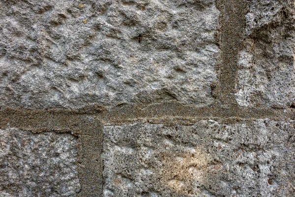 Närbild Bakgrunden Och Konsistensen Den Gamla Stenmuren — Stockfoto