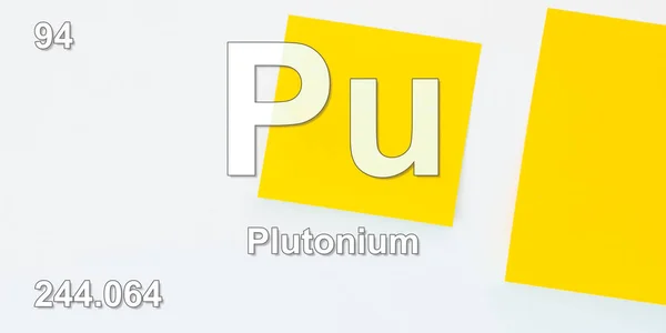 Een Plutonium Chemisch Element Atoomgegevens Symbool Illustratie Achtergrond — Stockfoto