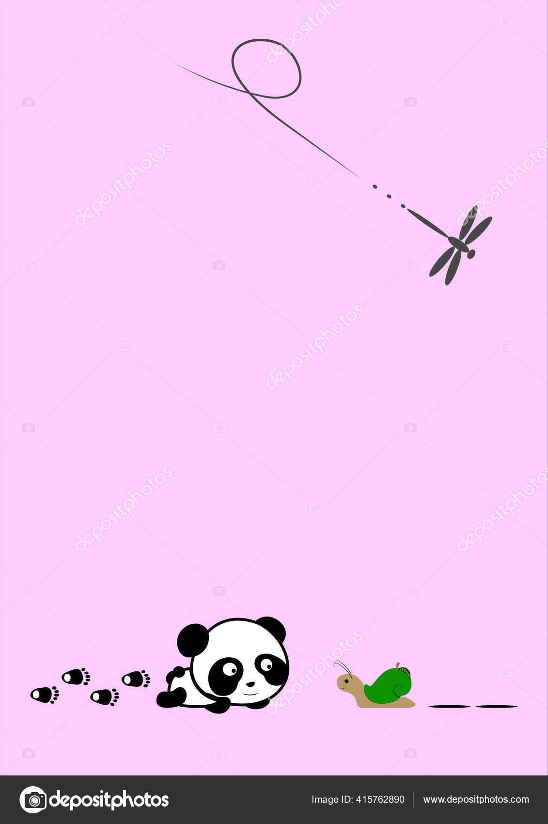 Download Cute Kawaii Panda Chilling Out Wallpaper