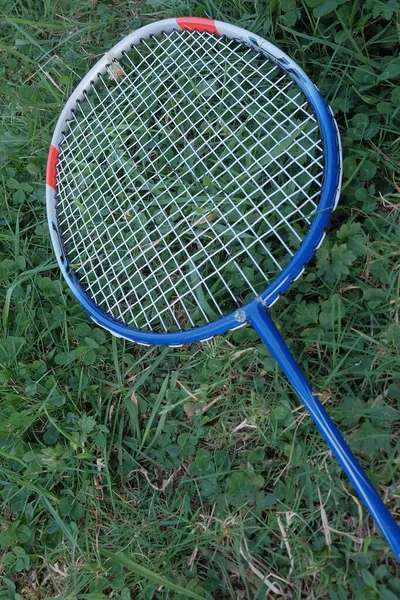 Vertikal Bild Badminton Racket — Stockfoto