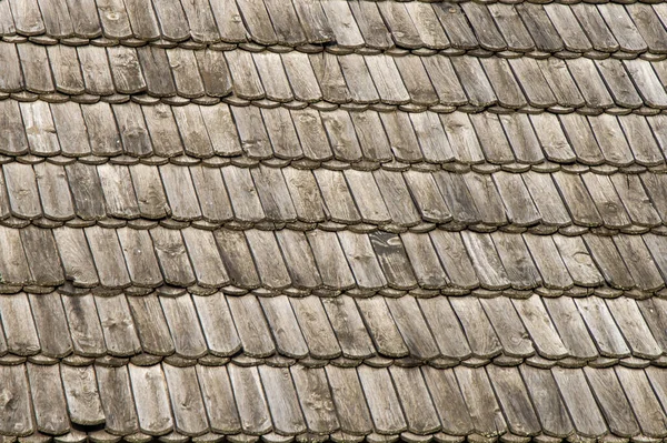 Die Hölzernen Verwitterten Ziegel Auf Dem Dach Gut Für Tapeten — Stockfoto