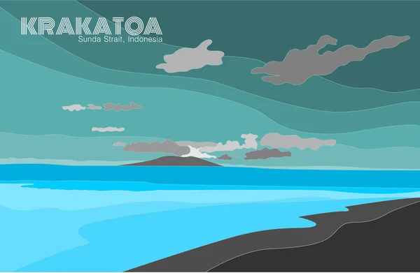 Krakatoa Sunda Strait Ινδονησία Αφηρημένο Φόντο — Φωτογραφία Αρχείου