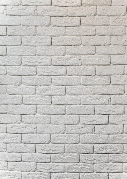 Вертикальный Снимок Стены Белыми Прямоугольными Кирпичами — стоковое фото