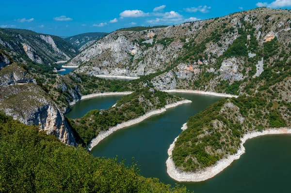 塞尔维亚特别自然保护区的空中景观 — 图库照片