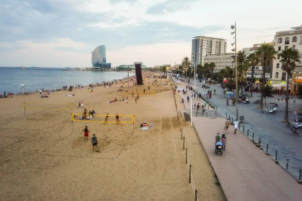 Aerial Shot Barceloneta Beach Area Spain — Stock Photo, Image