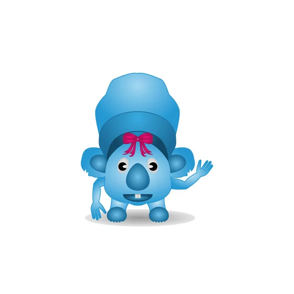 Renderelés Illusztráció Kék Koala Szórakoztató Karakter — Stock Fotó
