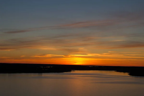 Mesmerizing Sunset Colorful Clouds Reflecting Sea — Stock Photo, Image