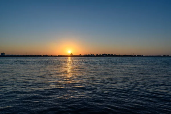 Uma Bela Foto Cenário Mar Pôr Sol — Fotografia de Stock