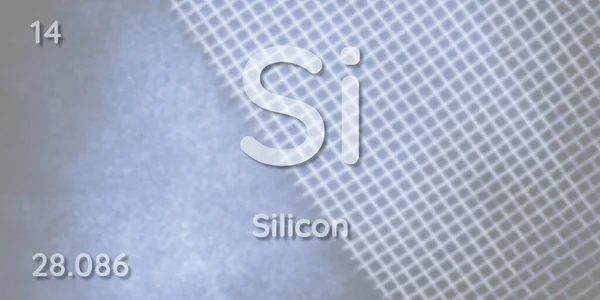 Een Silicium Chemisch Element Atoomgegevens Symbool Illustratie Achtergrond — Stockfoto