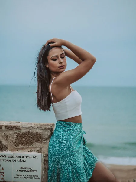 Shot Sexy Attractive Woman Beach — Stock Photo, Image