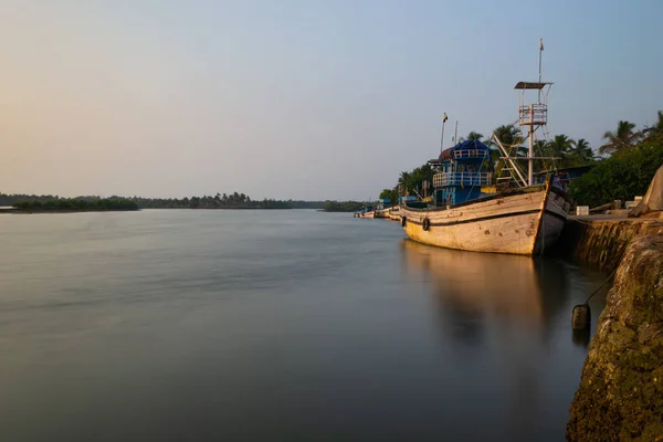 Klidná Dlouhotrvající Rybářská Krajina Cutbona Jetty Goa — Stock fotografie