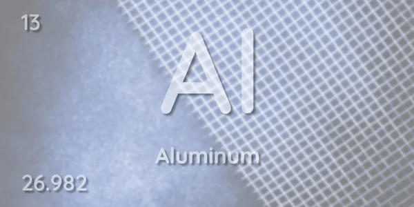 Elemento Químico Alumínio Dados Atômicos Símbolo Ilustração Pano Fundo — Fotografia de Stock