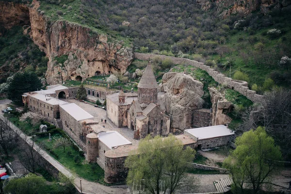 Geghard Manastırı Nın Güzel Bir Sahnesi Mızrak Manastırı Ermenistan — Stok fotoğraf