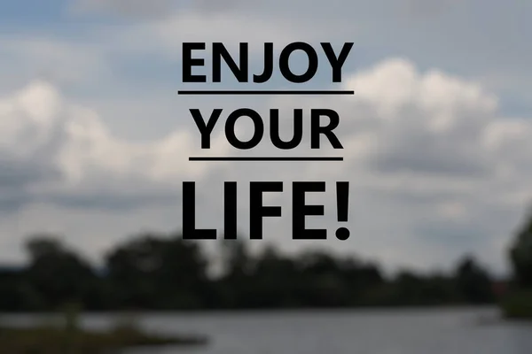 Rozmazané Pozadí Jezera Život Váš Život Napsáno Něm Skvělé Tapety — Stock fotografie