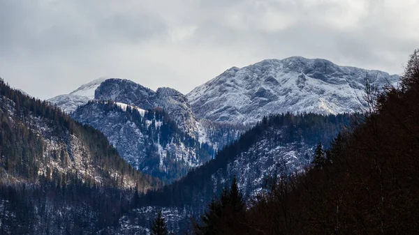 Захоплюючий Вид Красиві Засніжені Гори — стокове фото