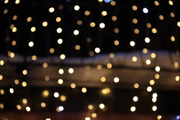Piękny Strzał Bożonarodzeniowego Światła Bokeh — Zdjęcie stockowe