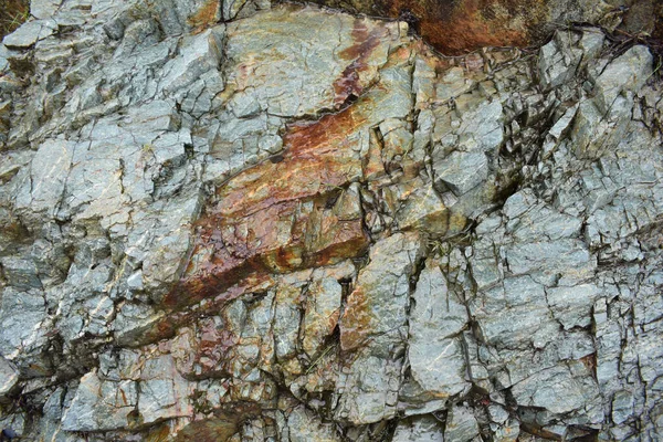 Eine Nahaufnahme Der Nassen Steinmauer — Stockfoto