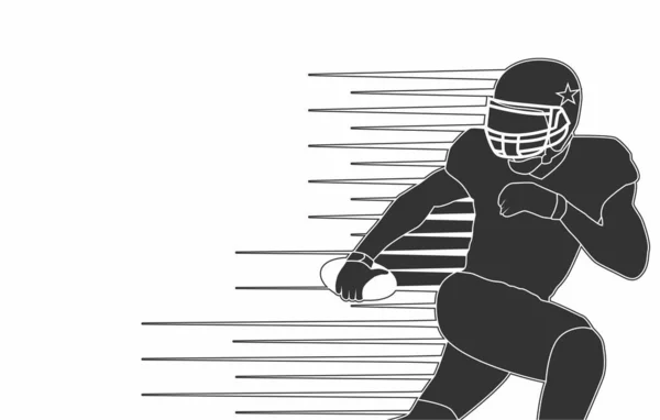 Illustration Football Player Isolated White Background — Stock Photo, Image