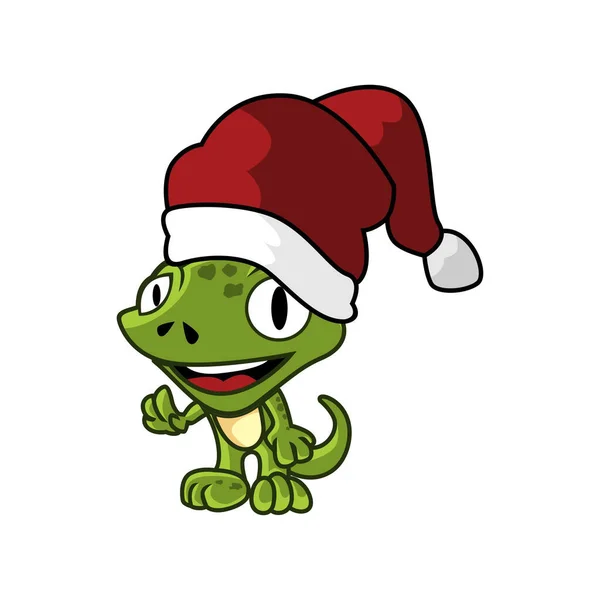 Una Ilustración Las Mascotas Gecko Claus — Foto de Stock