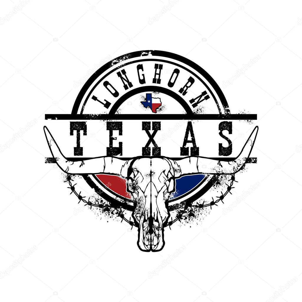 An illustration of Texas native longhorn logo