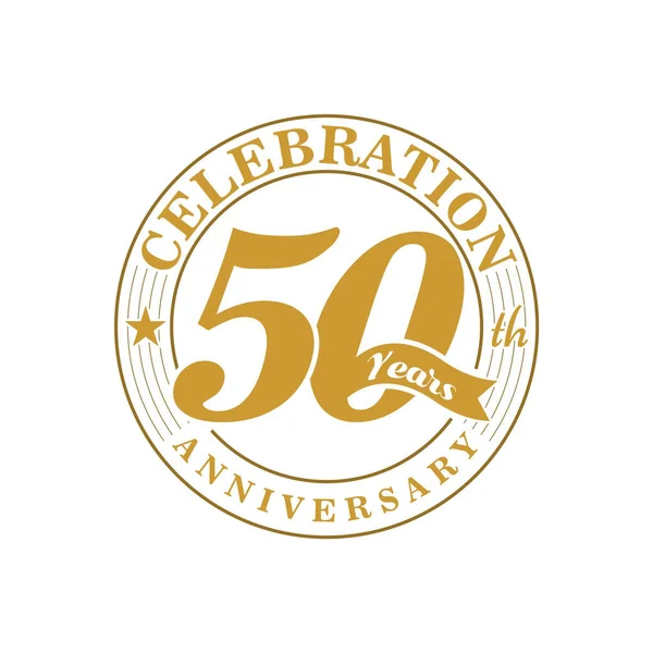 Yellow Logo 50Th Anniversary — Stock Photo, Image