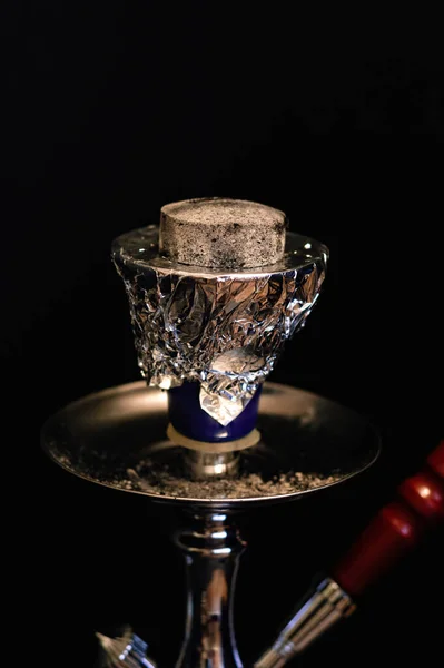 Closeup Shot Hookah Black Background — Stock Photo, Image