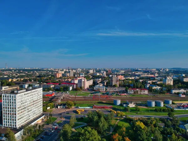 Tiro Ângulo Alto Uma Área Residencial — Fotografia de Stock