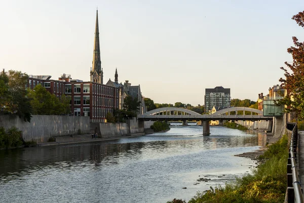 Cambridge Canada Sep 2020 Lucht Grondschot Boven Het Centrum Van — Stockfoto