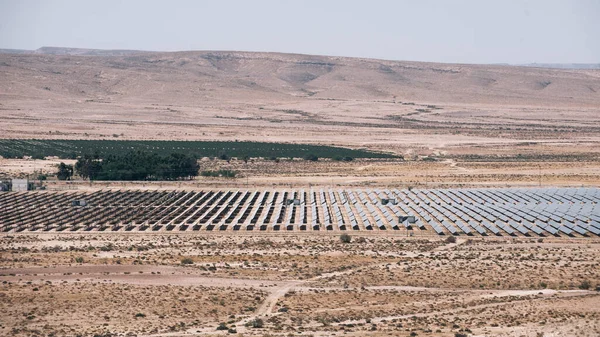 Ein Panoramablick Auf Ein Ashalim Solarkraftwerk Der Negev Wüste Israel — Stockfoto