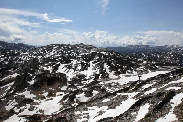 Karlı Dağların Yüksek Açısı — Stok fotoğraf