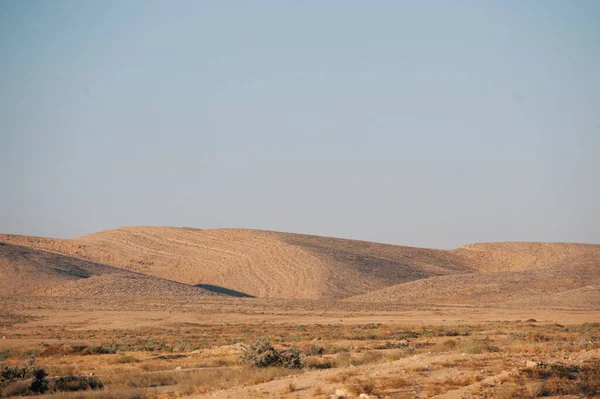 Krásná Scenérie Pouště Negev Skalnatými Kopci Pískem Izraeli — Stock fotografie