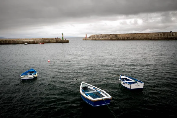 Cudille Spain Jul 2014 Bonita Estampa Tres Barca Puerte Dia — 스톡 사진