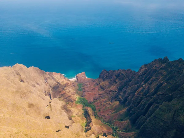 Aerial View Spectacular Pali Cliffs Kauai Hawaii — Stock Photo, Image