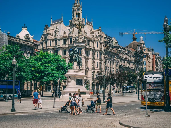 Порто Португаль Июля 2020 Года Городская Ратуша Камара Находится Вершине — стоковое фото