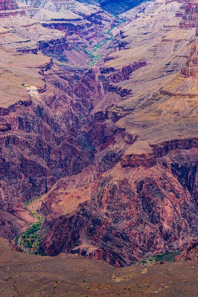 Immagine Mostra Una Vista Sul Fondo Del Grand Canyon Tra — Foto Stock