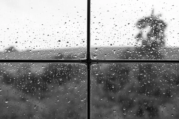 Окно Следами Дождя — стоковое фото