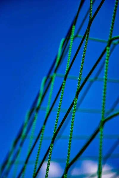 Nahaufnahme Eines Netzes Eines Fußballtores — Stockfoto