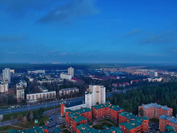 Una Toma Aérea Del Hermoso Paisaje Urbano Minsk Bielorrusia — Foto de Stock
