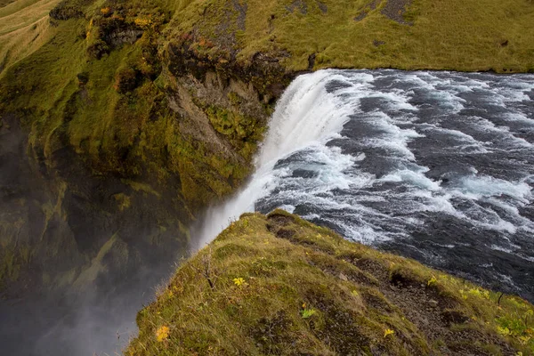 Αεροφωτογραφία Του Καταρράκτη Skogafoss Στην Ισλανδία — Φωτογραφία Αρχείου