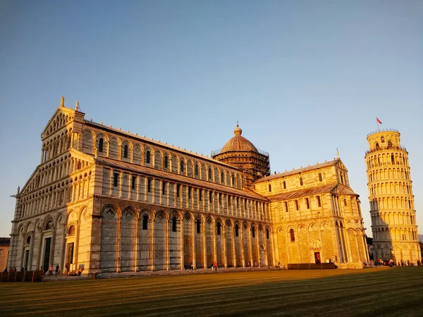 Cattedrale Pisa Talya Nın Pisa Şehrinde Akşam Güneşinin Altında — Stok fotoğraf