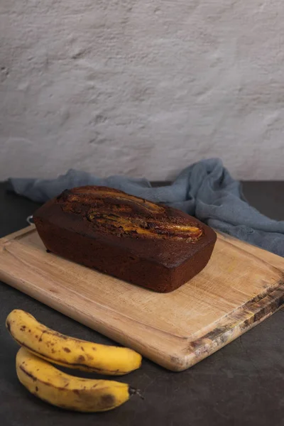 Selective Focus Shot Delicious Banana Bread — Foto de Stock