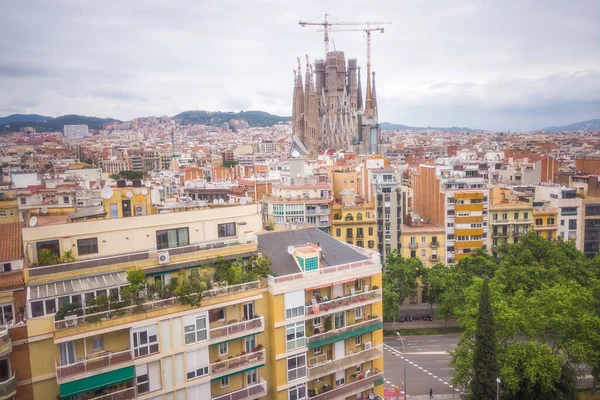 Spanya Nın Barselona Kentindeki Binaların Hava Manzarası — Stok fotoğraf