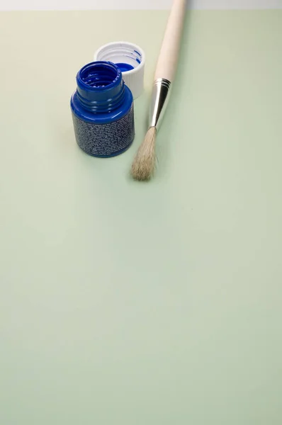 병안의 아크릴 페인트의 클로즈업 표면에 페인트 — 스톡 사진