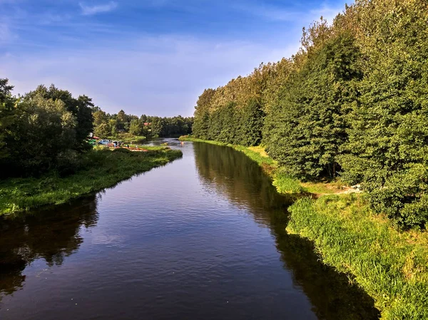 Wkra Fluss Sniadowko Während Des Sommertages Polen — Stockfoto