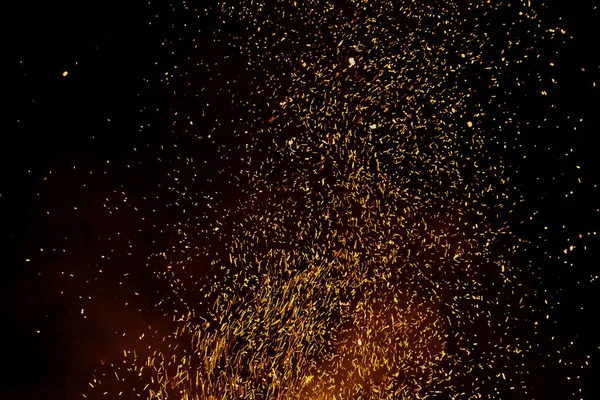 夜の薪を燃やすショット — ストック写真
