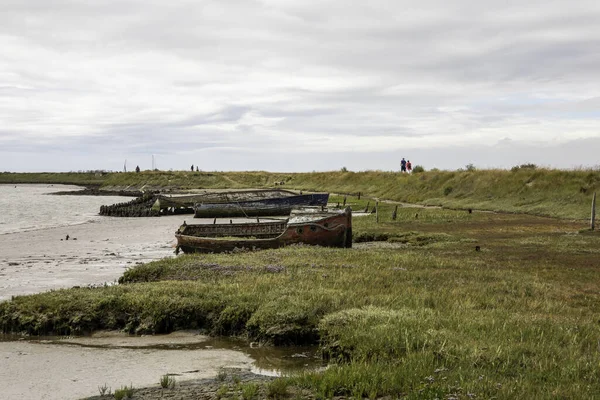 Orford Reino Unido 2020 Barco Abandonado Río Ore Orford Suffolk — Foto de Stock