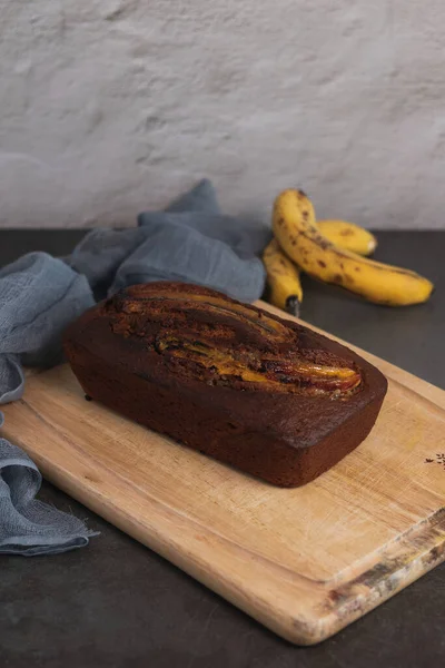 Selective Focus Shot Delicious Banana Bread — Foto de Stock